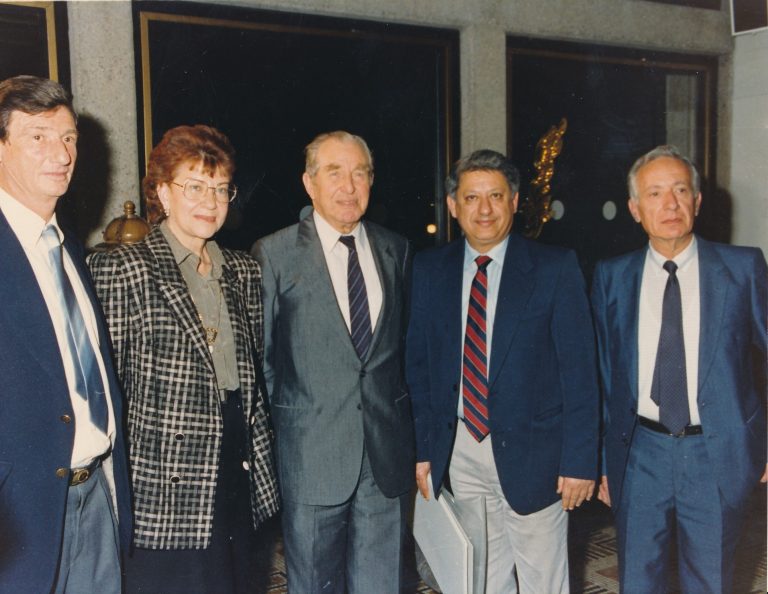 מאיר זפרן רוברט דסה ומרסל עם הנשיא הרצוג